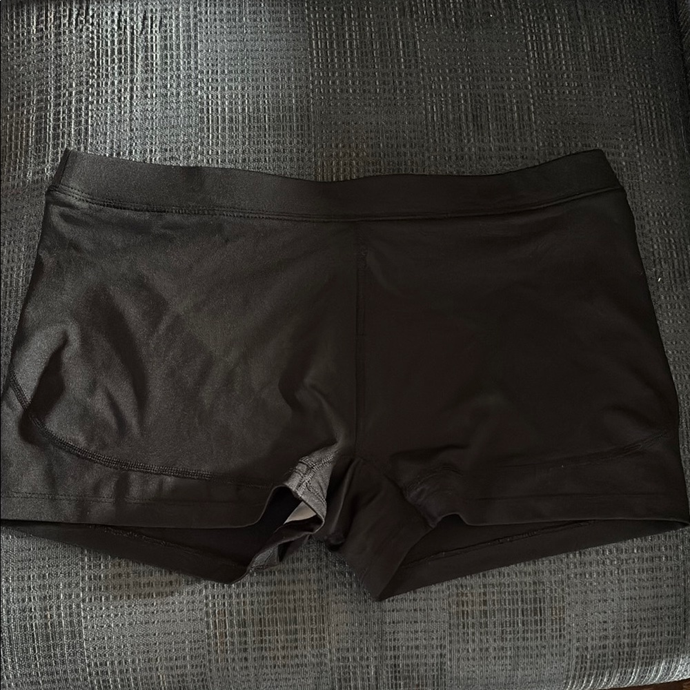 Black volleyball spandex shorts.